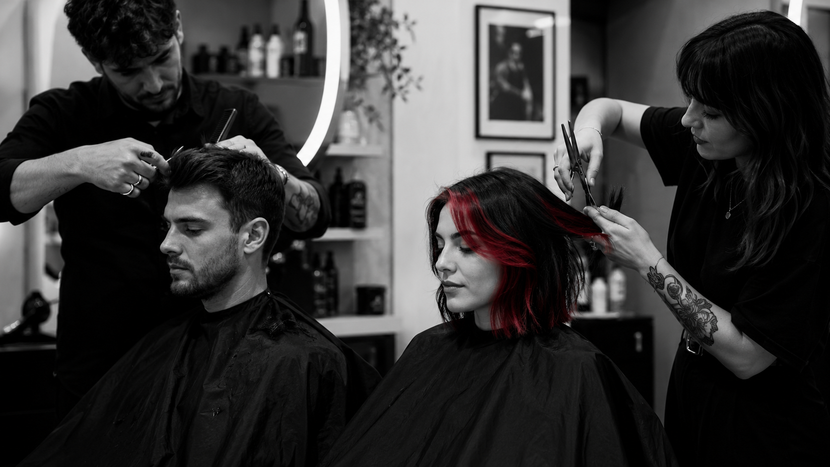 LUXE stylists working on clients